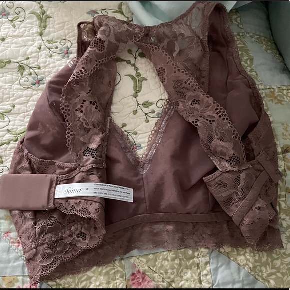 Soma NWOT Embraceable Lace Back Bralette MED - Picture 5 of 7